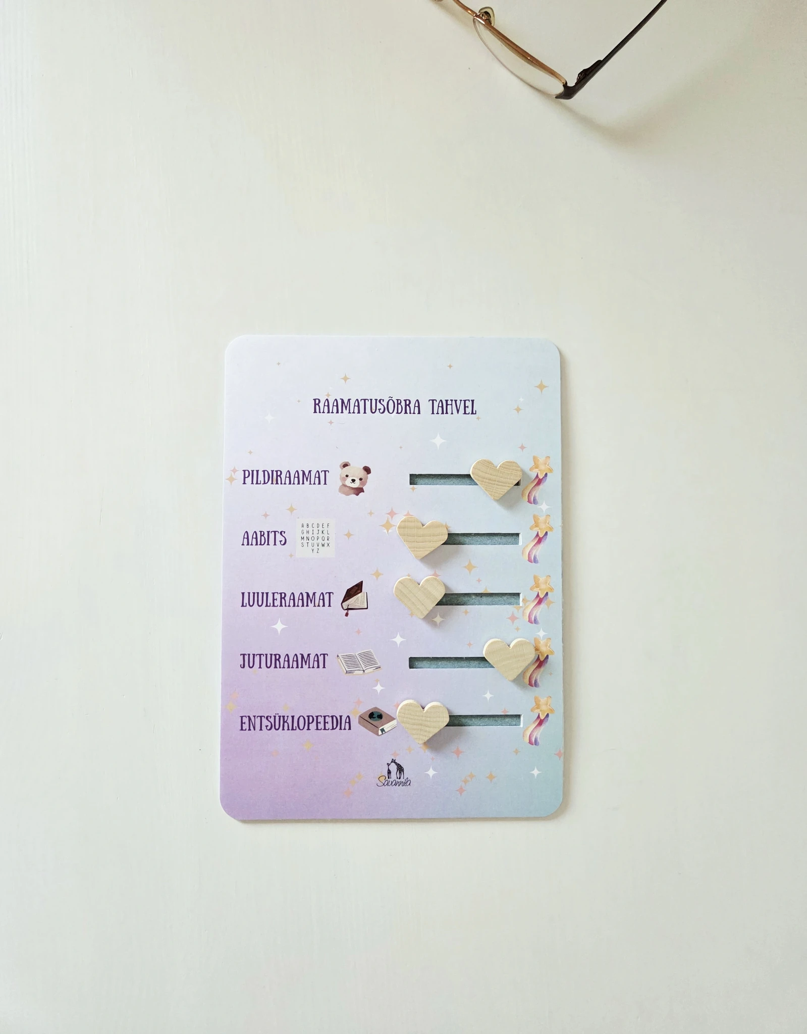 Book Chart for small book friends – Savannila